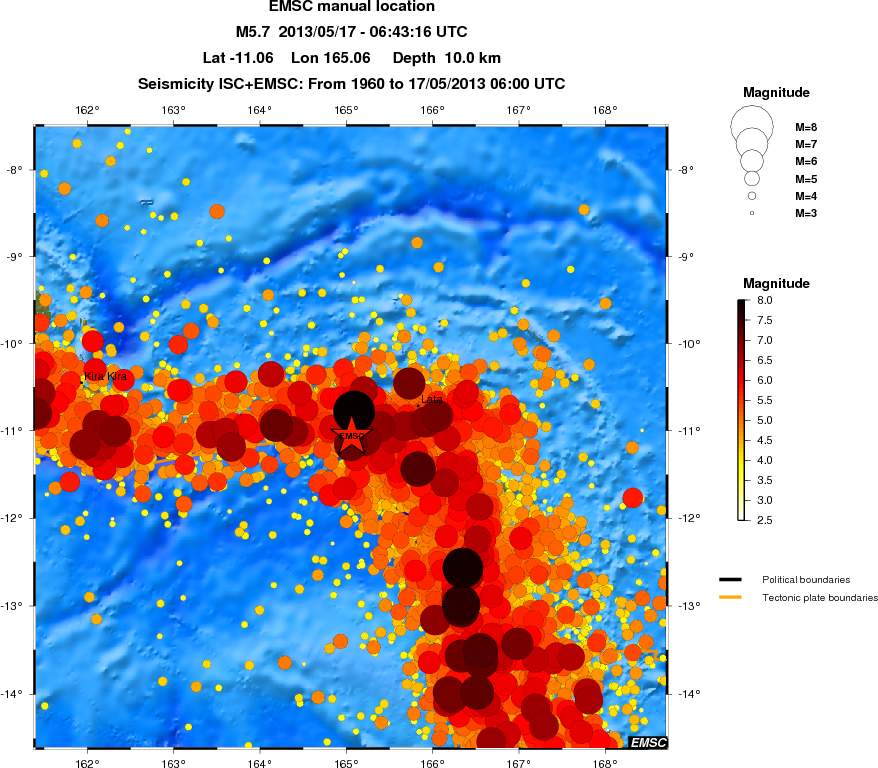 regional magnitude historical seismicity