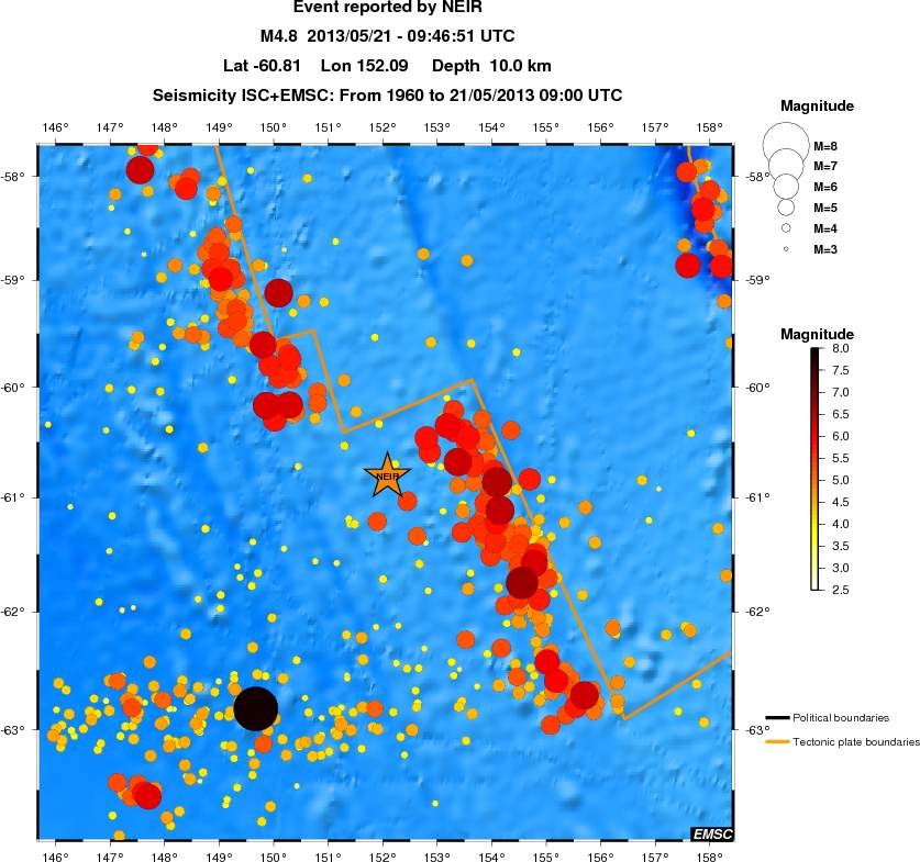 regional magnitude historical seismicity