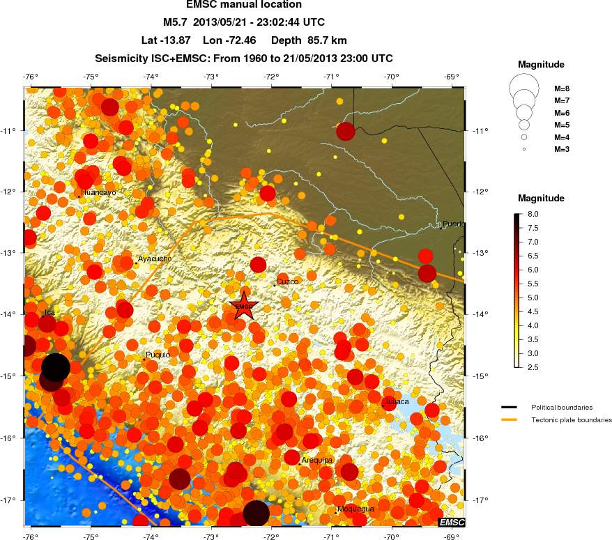 regional magnitude historical seismicity