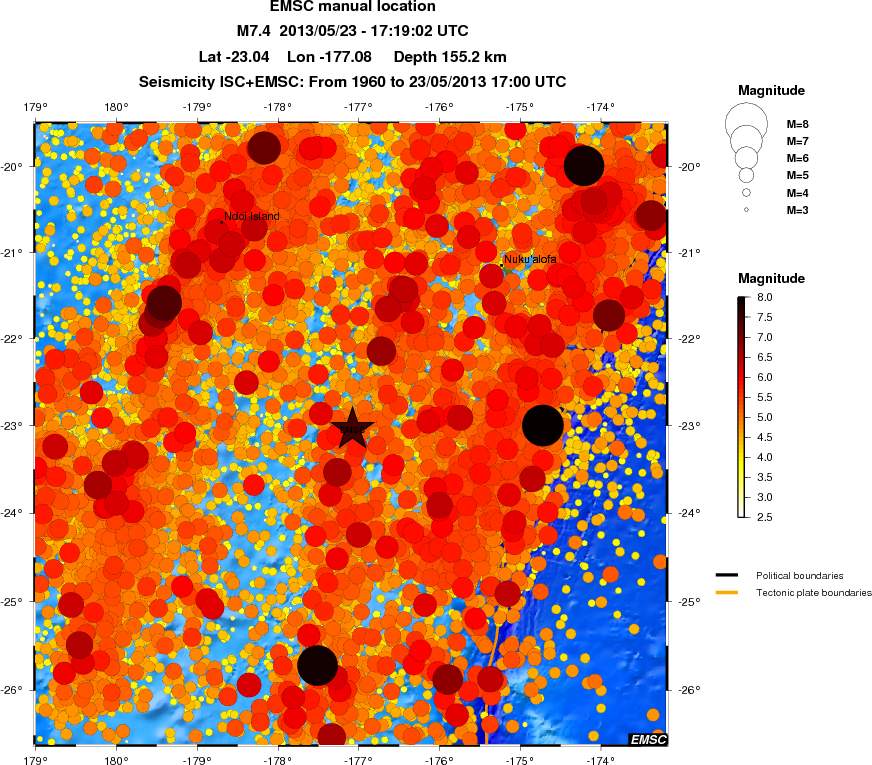 regional magnitude historical seismicity