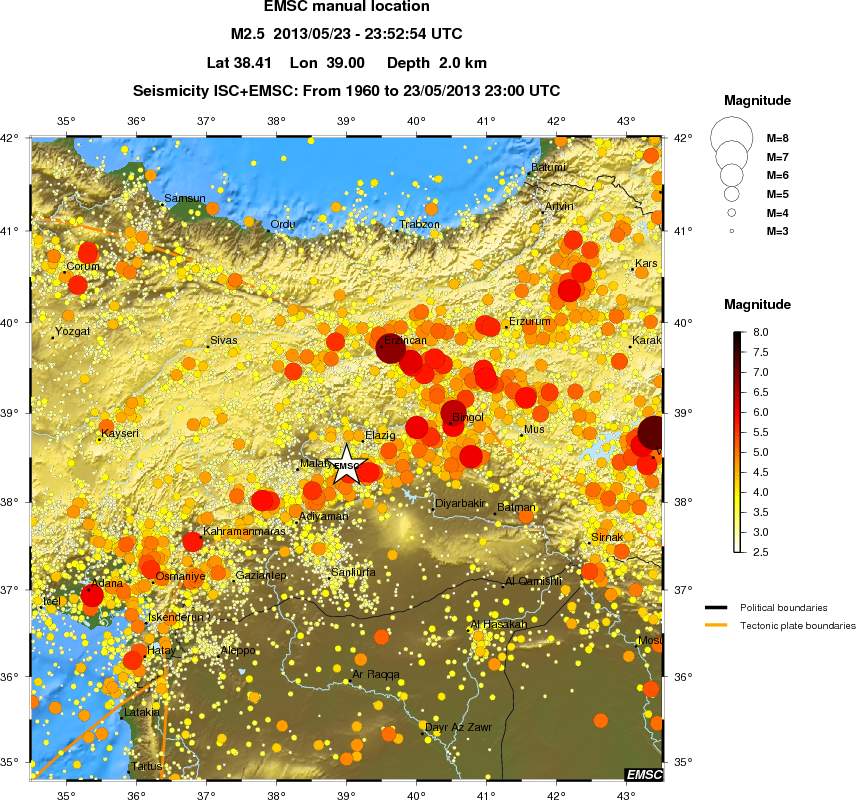 regional magnitude historical seismicity