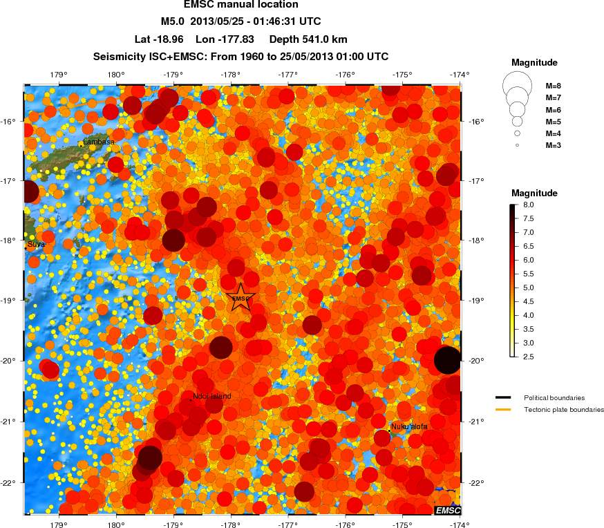 regional magnitude historical seismicity