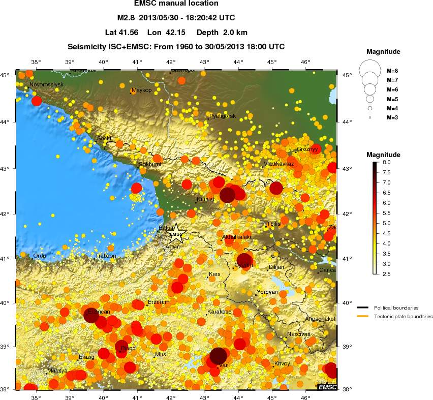 regional magnitude historical seismicity