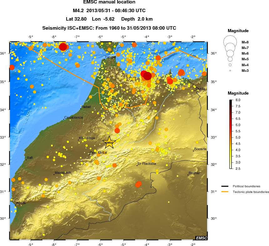 regional magnitude historical seismicity