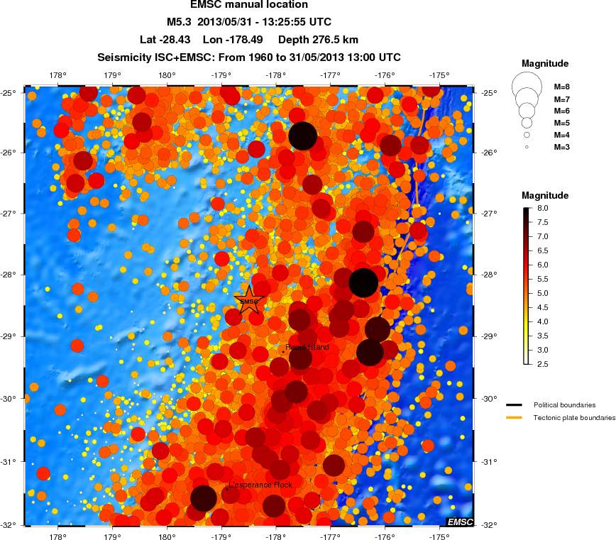 regional magnitude historical seismicity