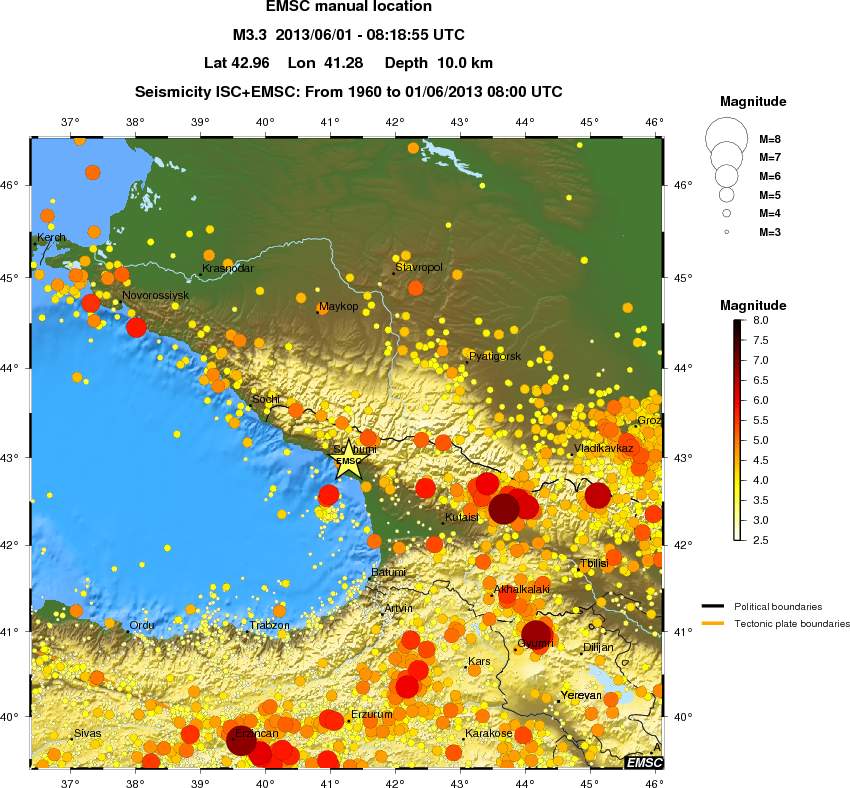 regional magnitude historical seismicity