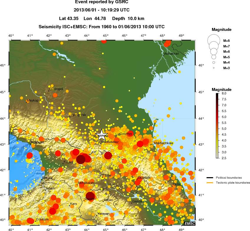 regional magnitude historical seismicity
