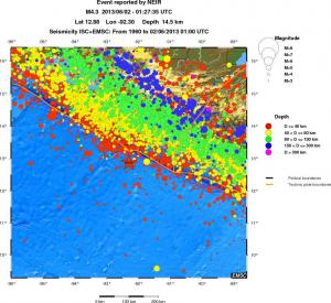 regional historical seismicity