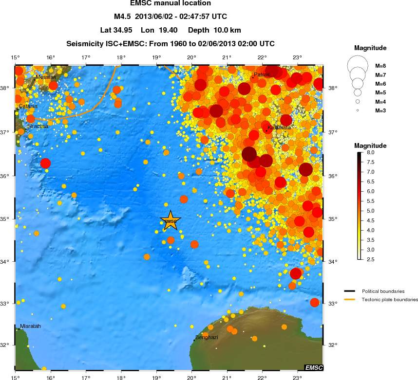 regional magnitude historical seismicity