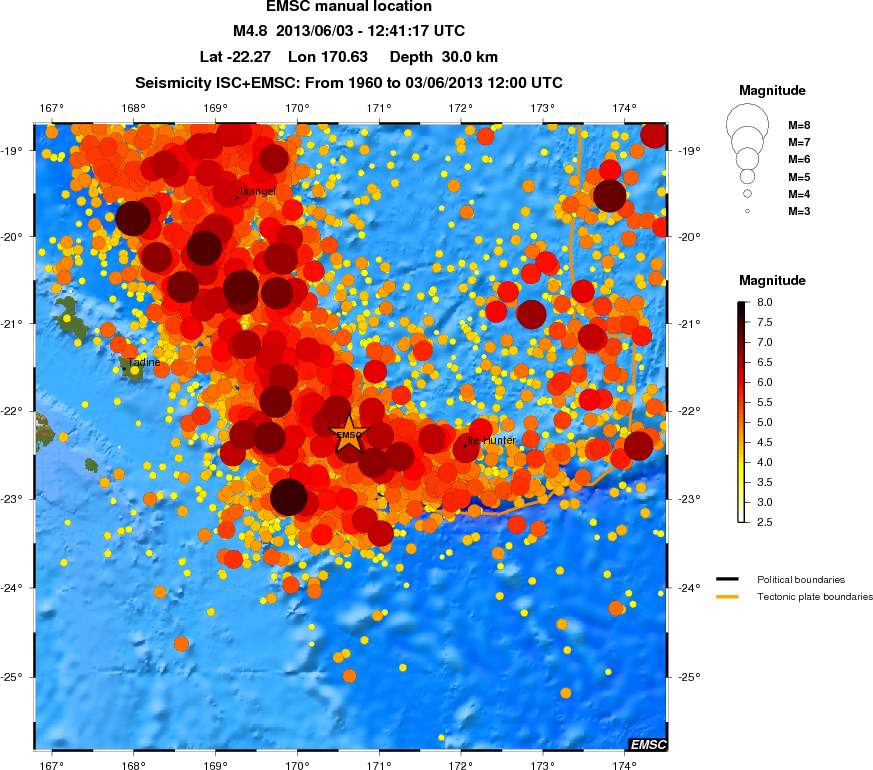 regional magnitude historical seismicity