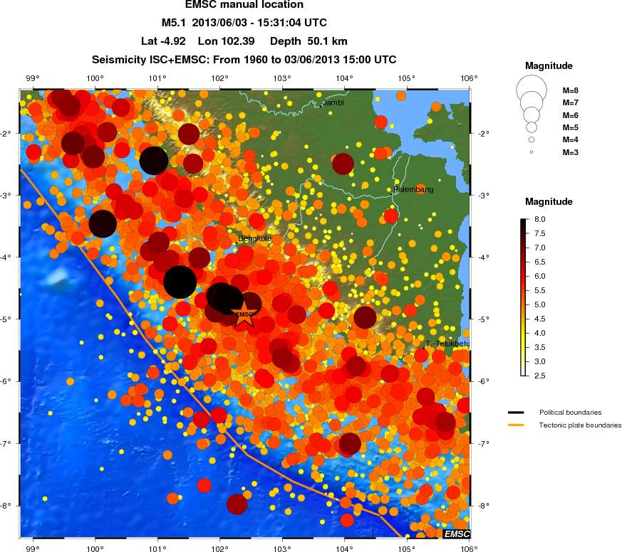 regional magnitude historical seismicity