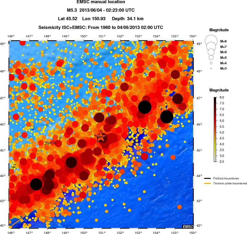 regional magnitude historical seismicity