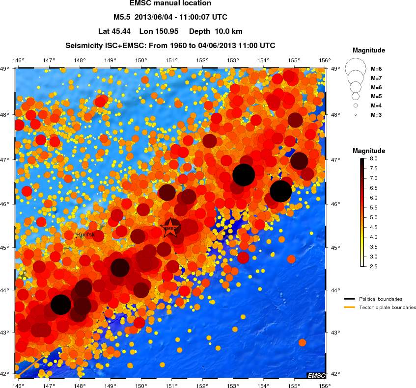 regional magnitude historical seismicity