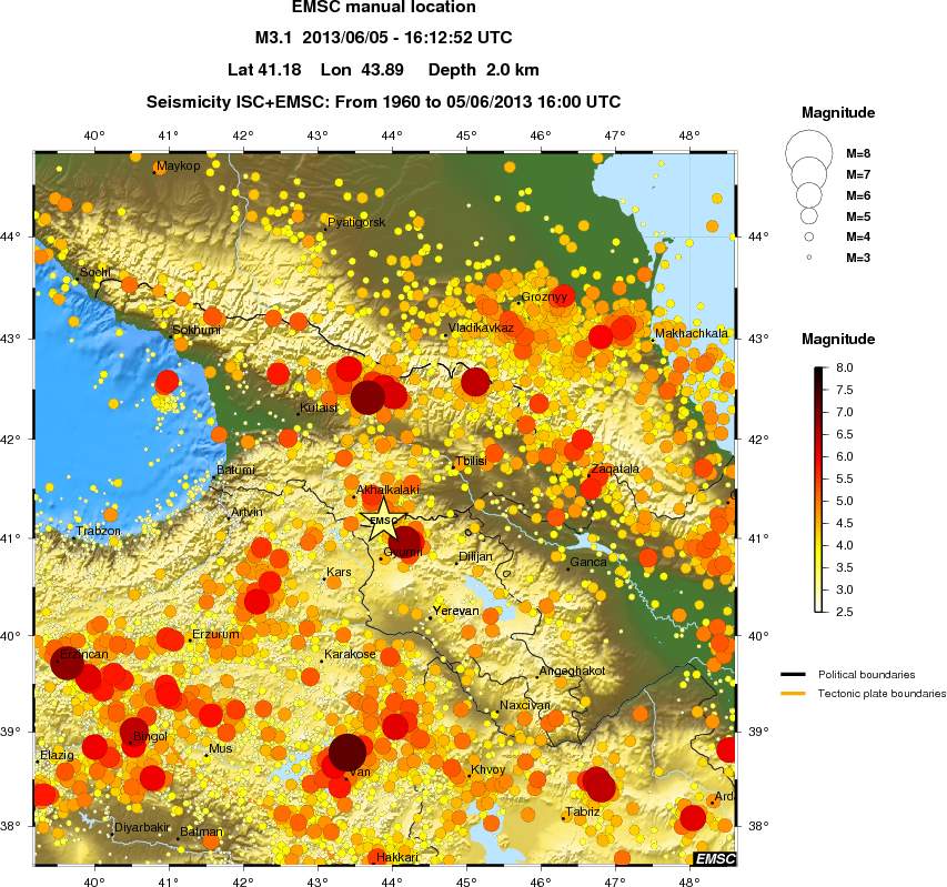 regional magnitude historical seismicity