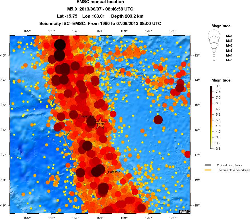 regional magnitude historical seismicity