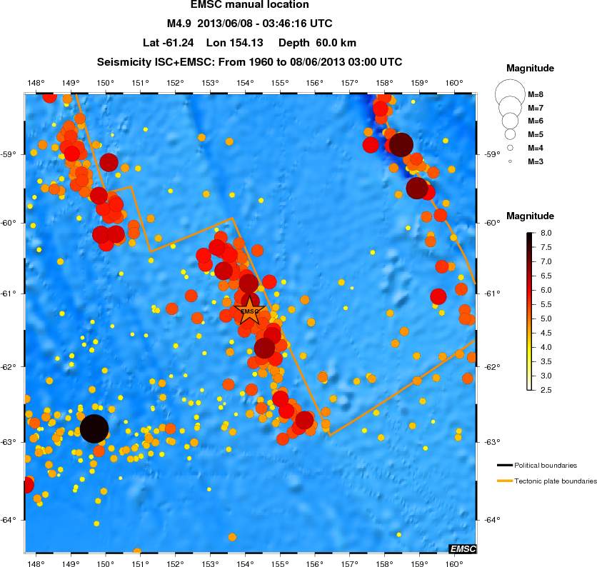 regional magnitude historical seismicity