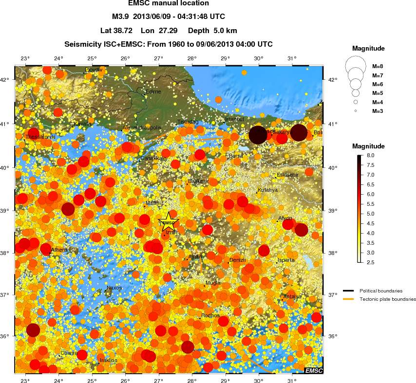 regional magnitude historical seismicity