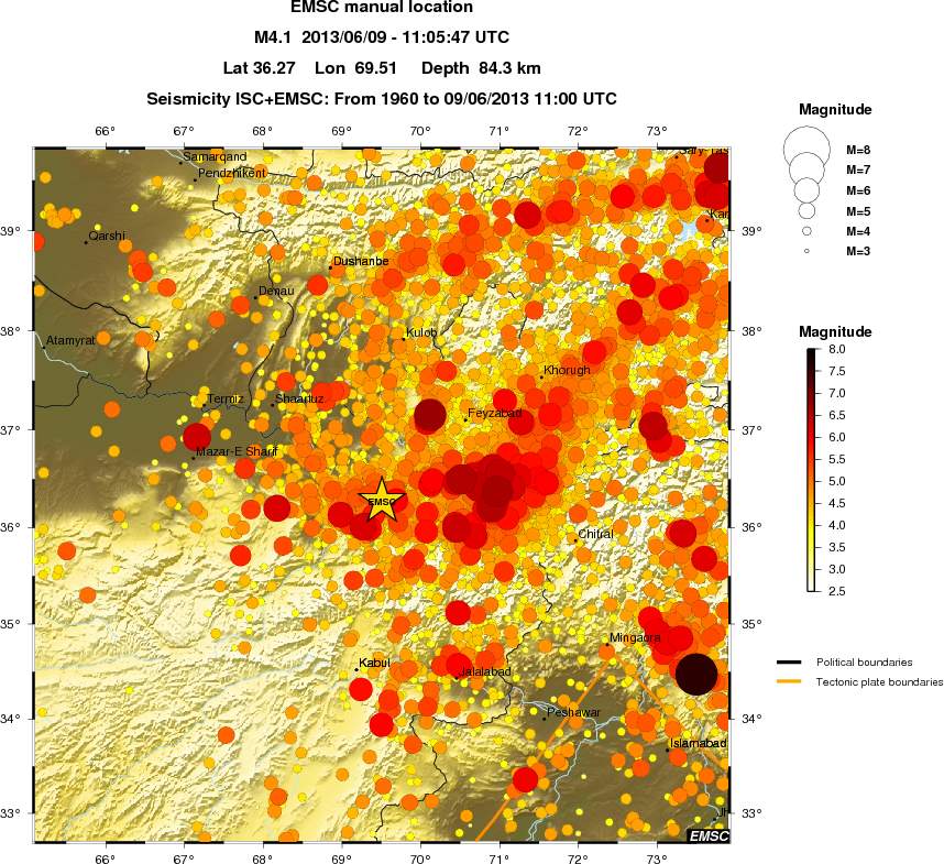 regional magnitude historical seismicity