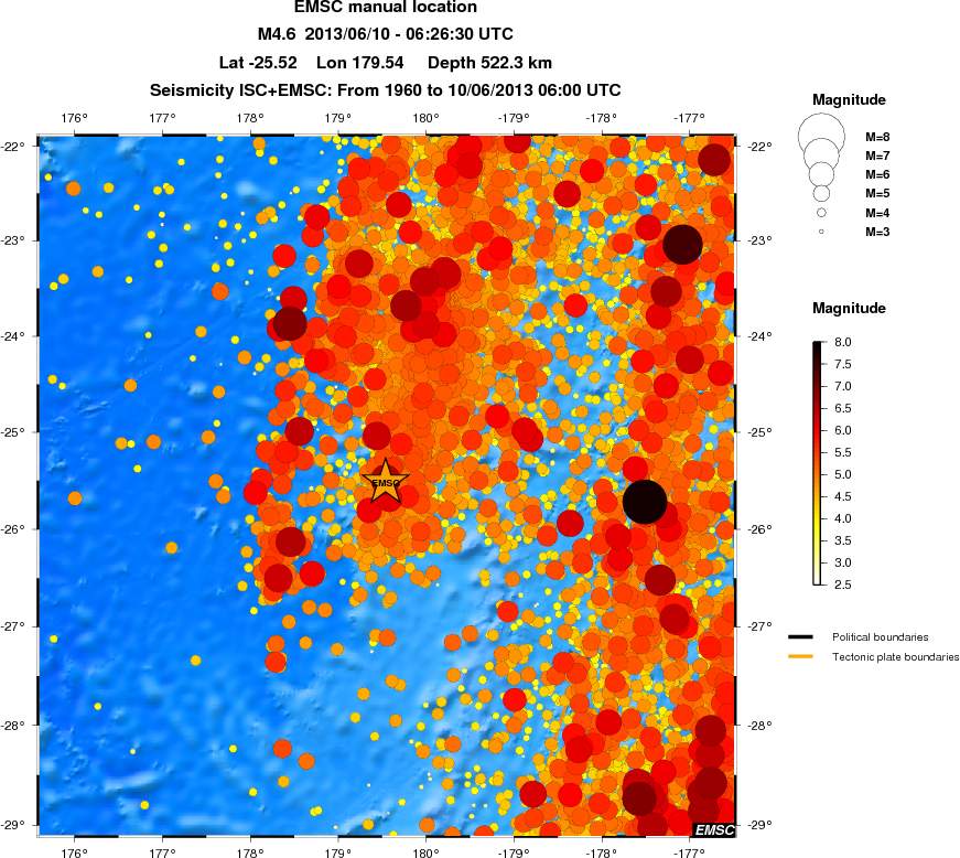 regional magnitude historical seismicity