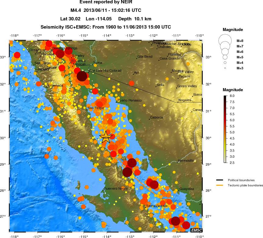 regional magnitude historical seismicity