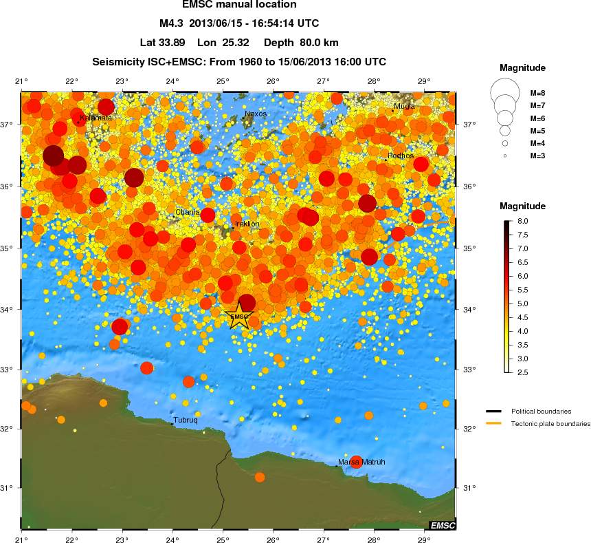 regional magnitude historical seismicity