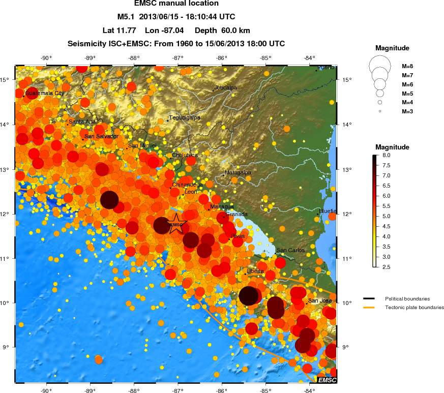 regional magnitude historical seismicity