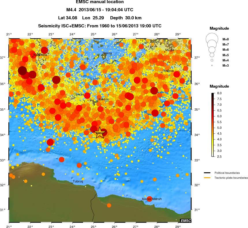 regional magnitude historical seismicity