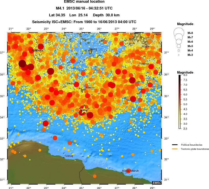 regional magnitude historical seismicity