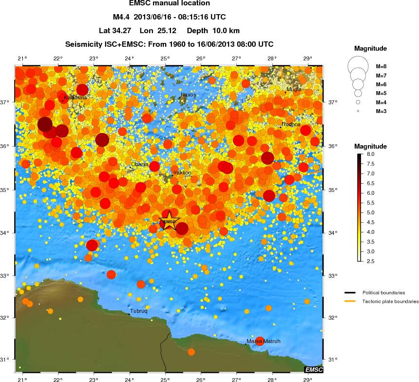 regional magnitude historical seismicity
