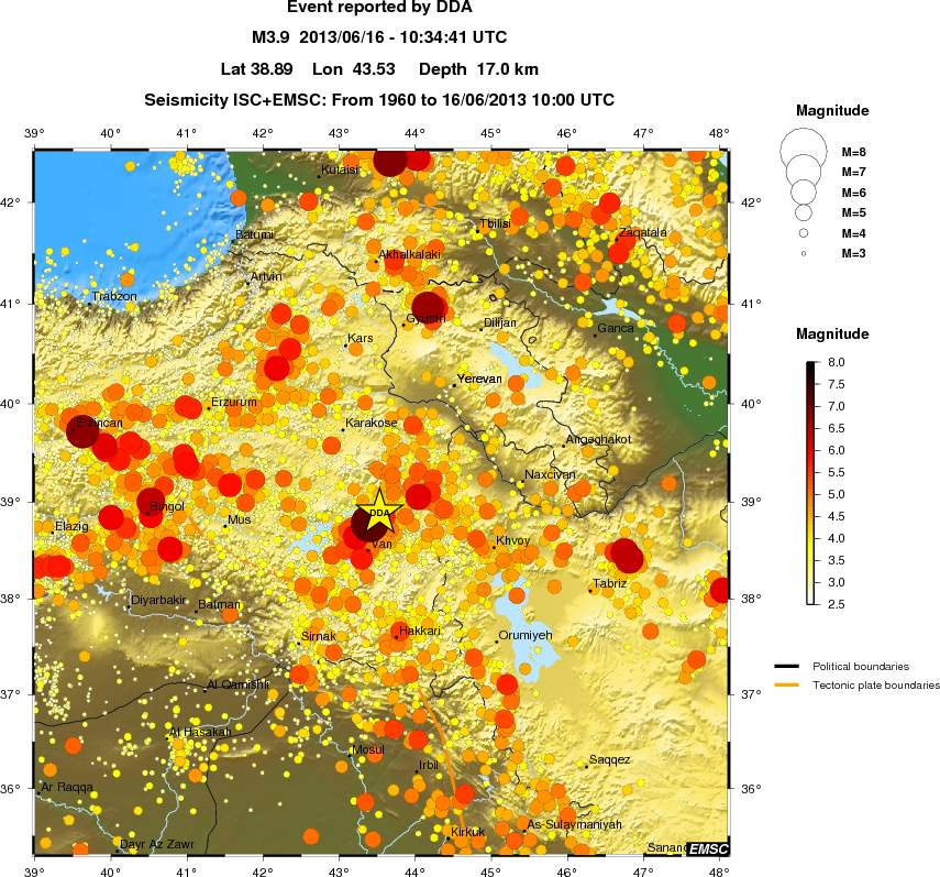 regional magnitude historical seismicity