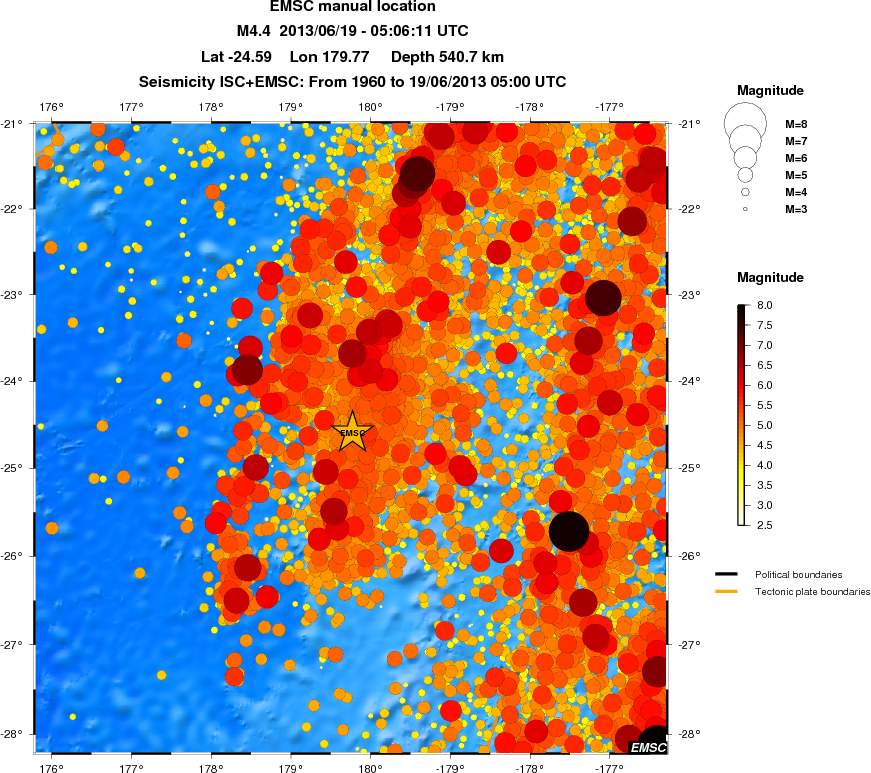 regional magnitude historical seismicity