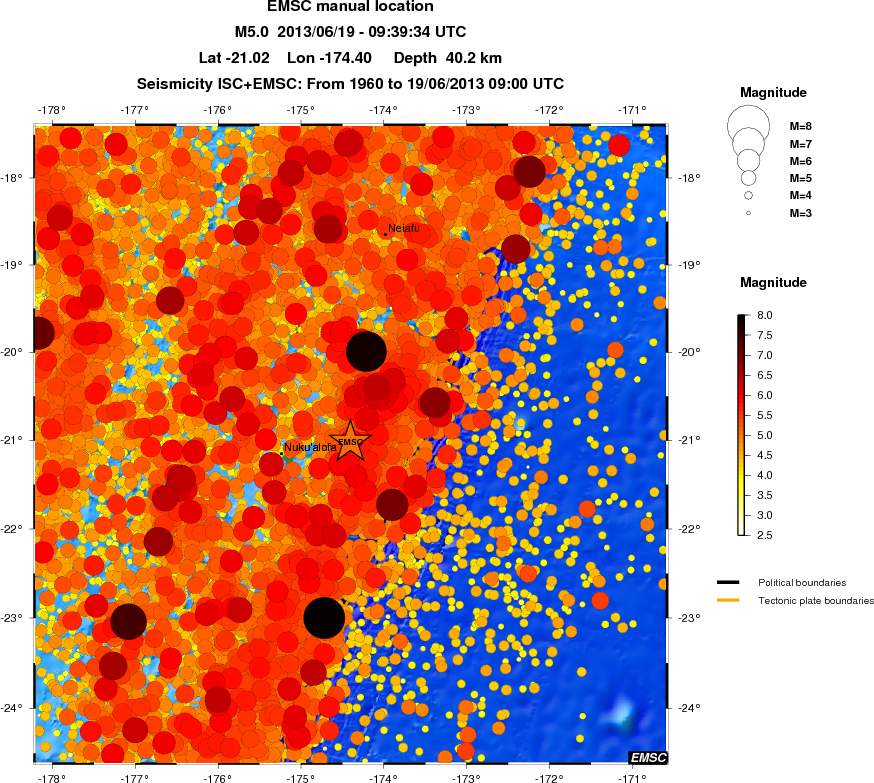 regional magnitude historical seismicity