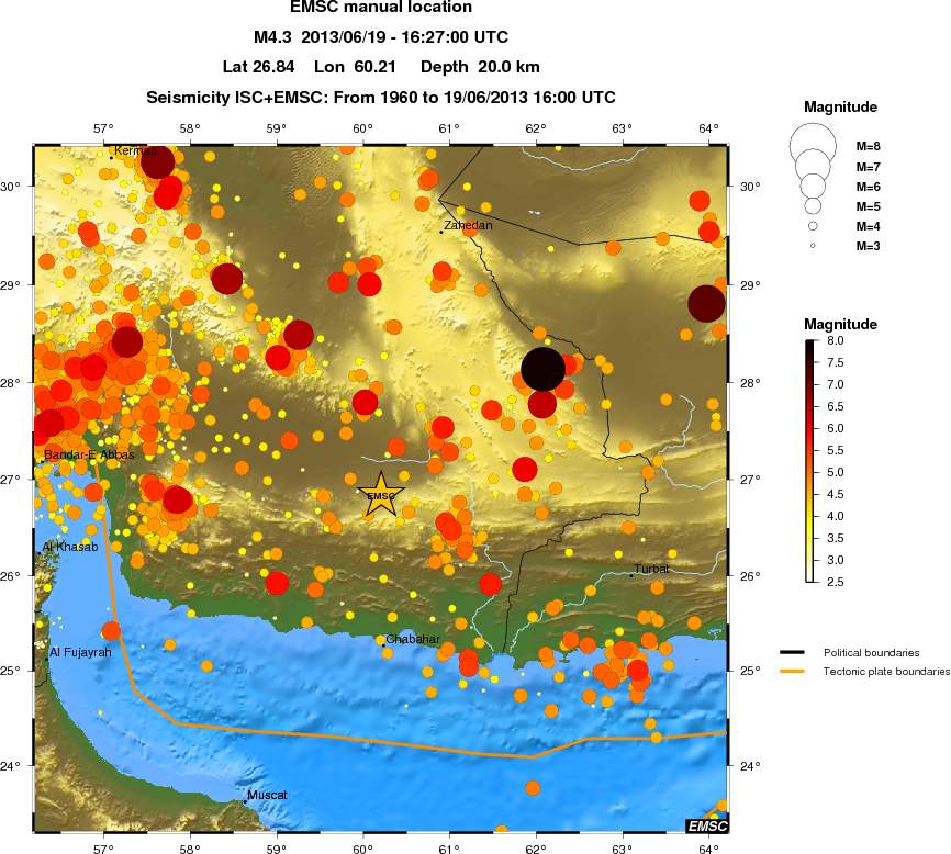 regional magnitude historical seismicity