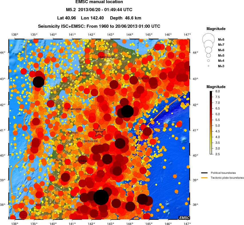 regional magnitude historical seismicity
