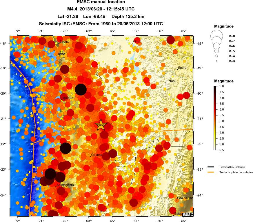 regional magnitude historical seismicity