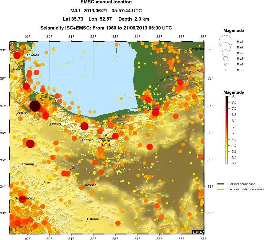 regional magnitude historical seismicity