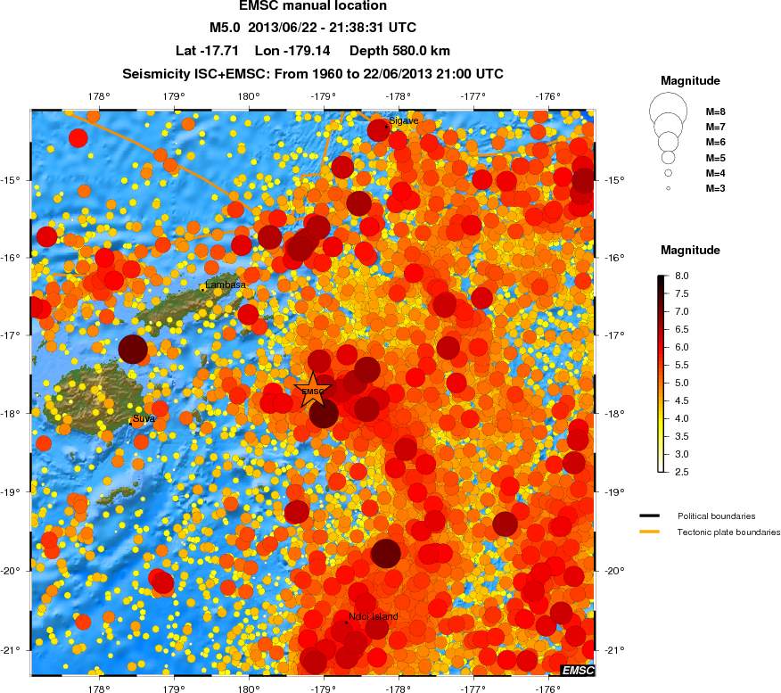 regional magnitude historical seismicity