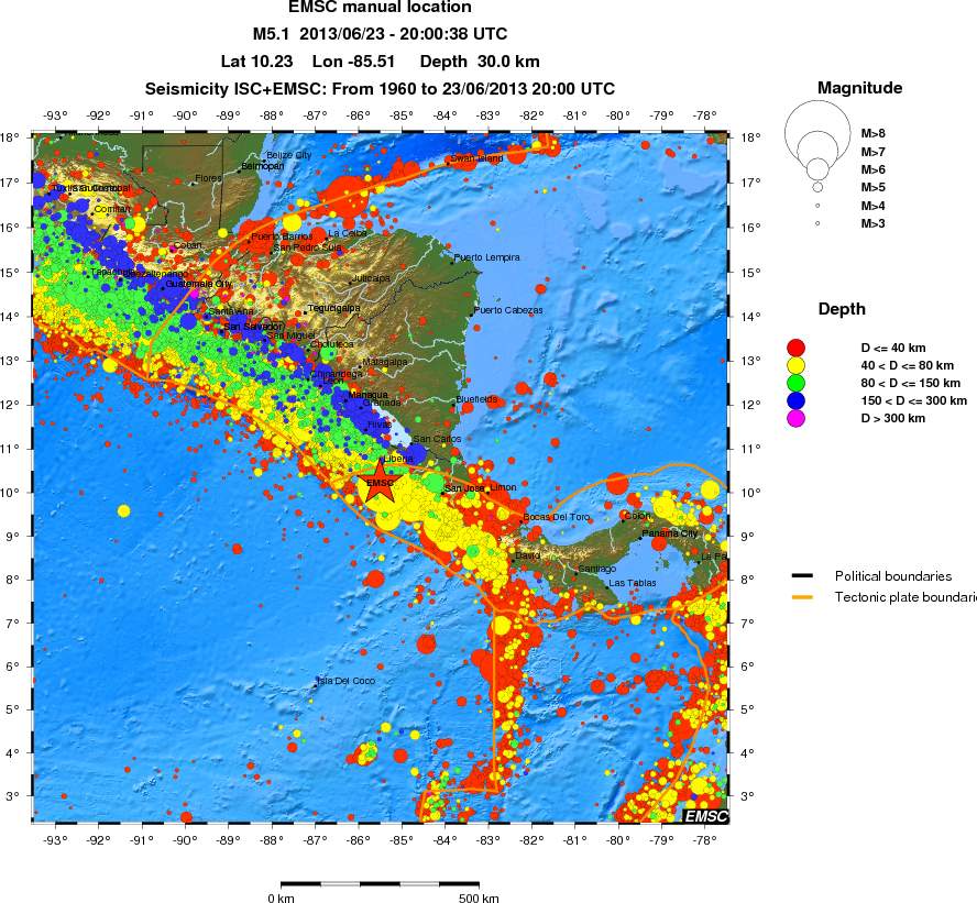 wide historical seismicity