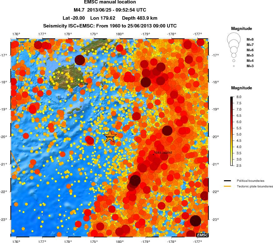 regional magnitude historical seismicity