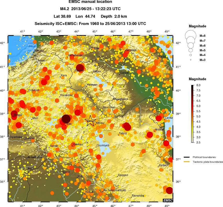 regional magnitude historical seismicity