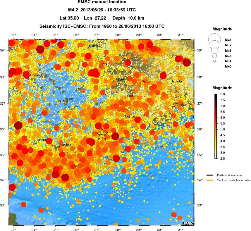 regional magnitude historical seismicity