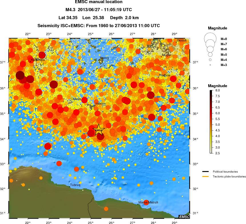 regional magnitude historical seismicity