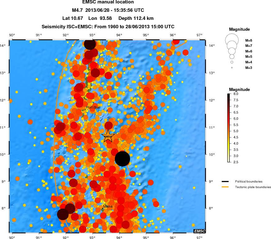 regional magnitude historical seismicity