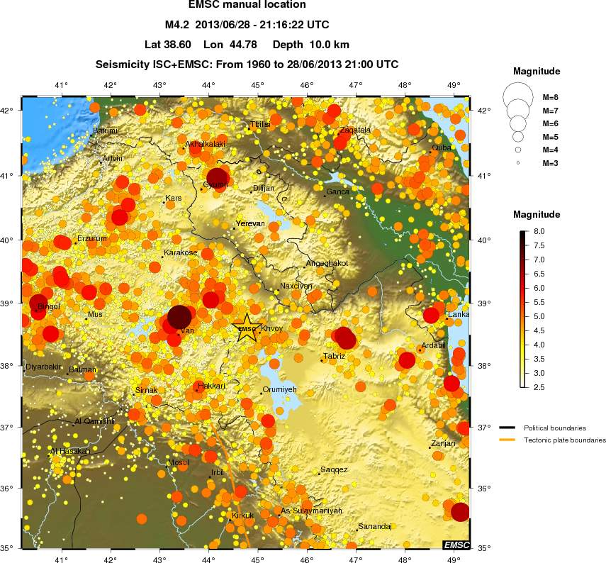 regional magnitude historical seismicity