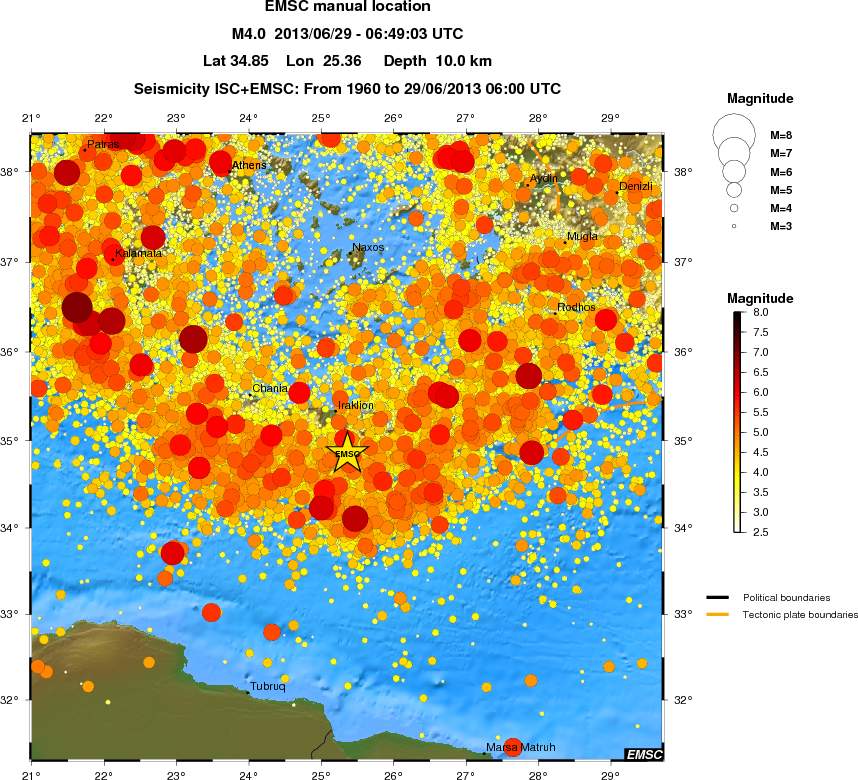 regional magnitude historical seismicity