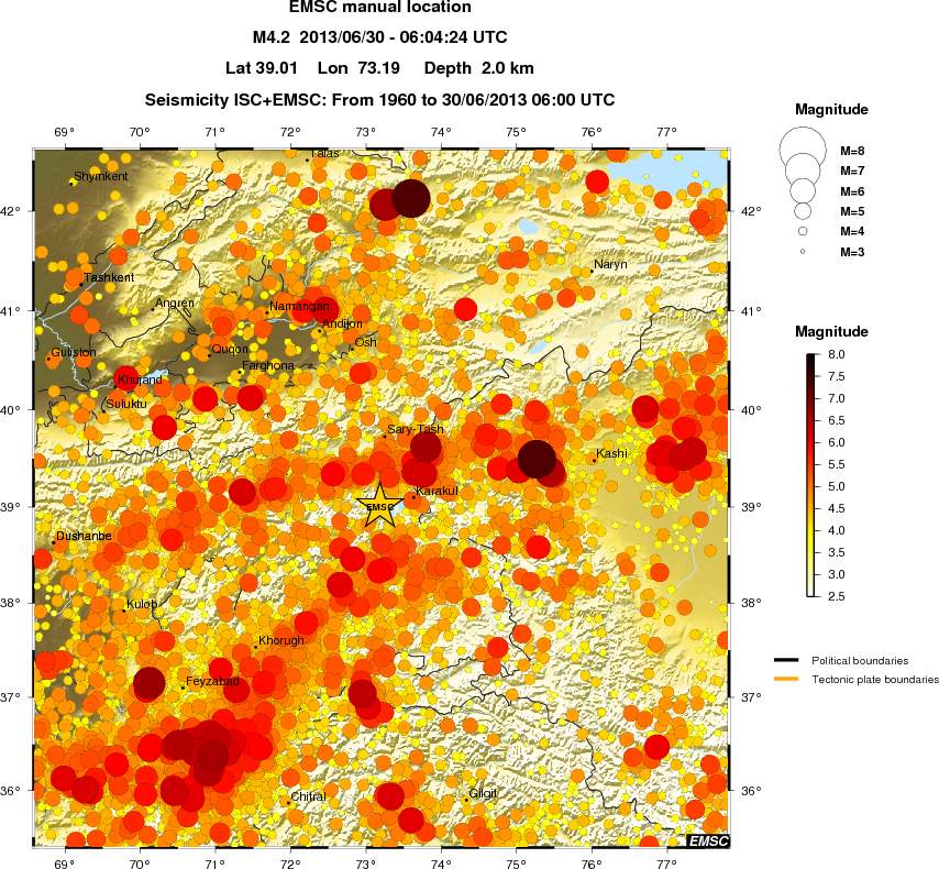 regional magnitude historical seismicity