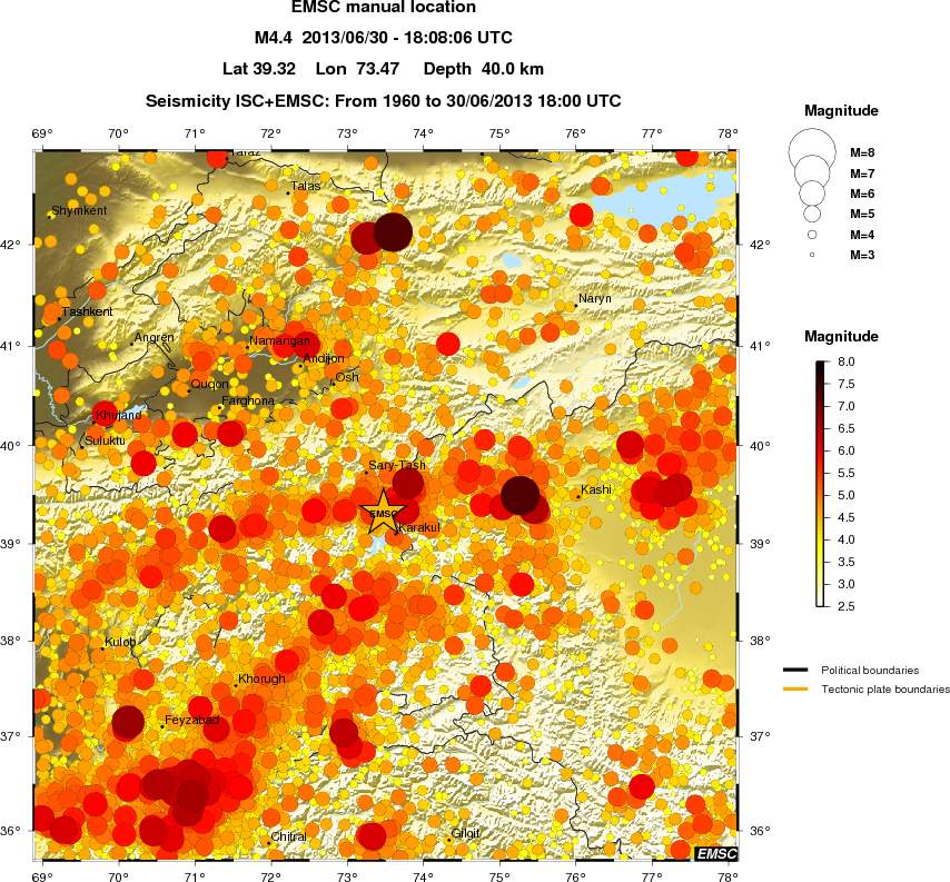 regional magnitude historical seismicity