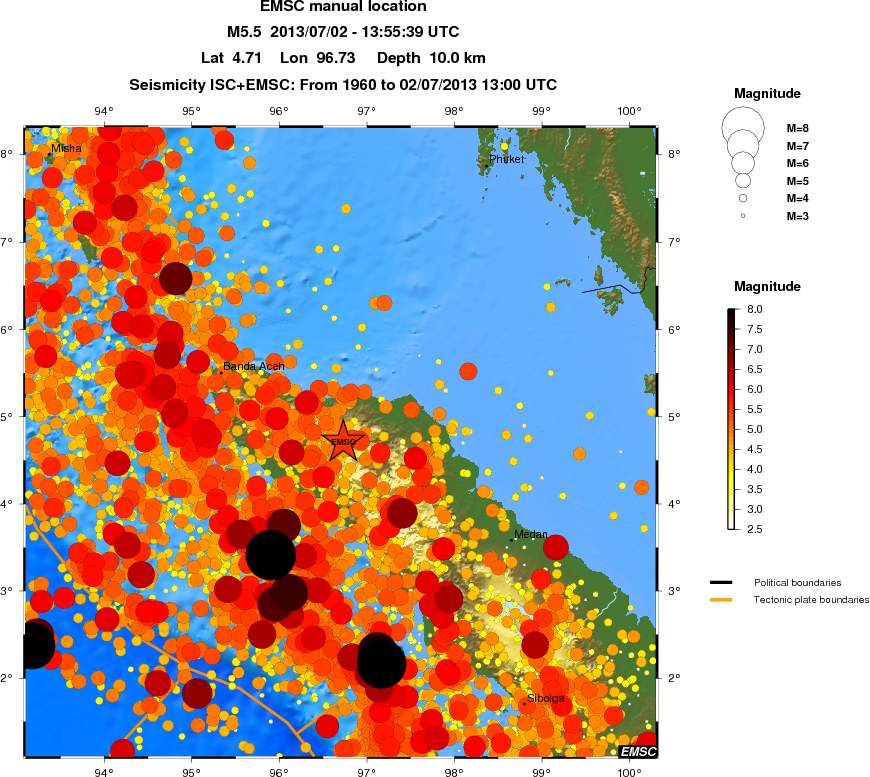 regional magnitude historical seismicity