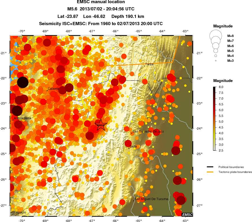 regional magnitude historical seismicity