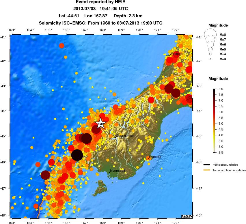 regional magnitude historical seismicity